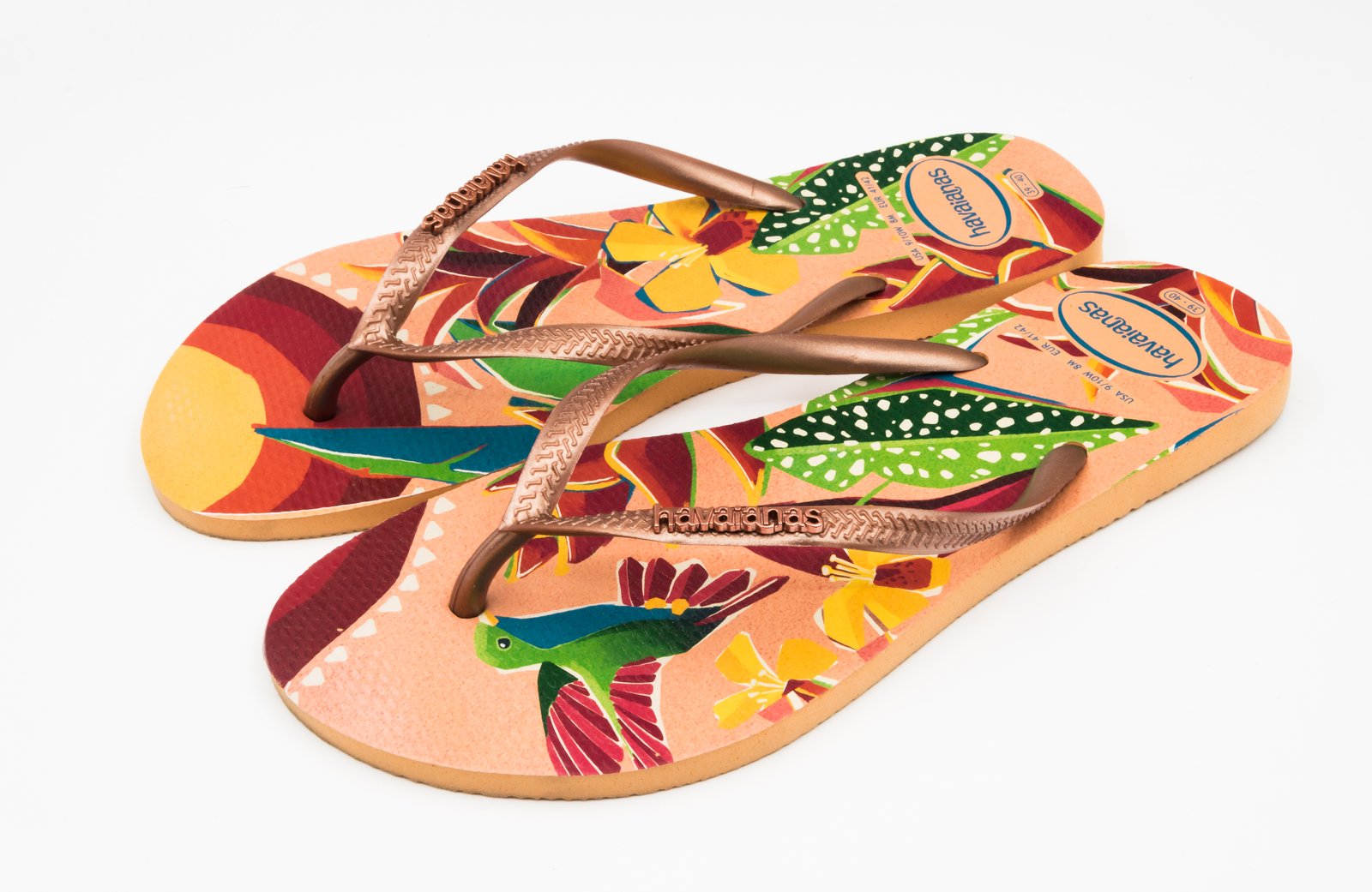 Floral Print Flip-Flops